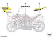 BMW Motorrad BMW 2020 S models S 1000 R (0E51, 0E53) Stick-on label 2 | Stick-on label 2