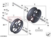 BMW Motorrad BMW 2020 S models S 1000 R (0E51, 0E53) Carbon wheels | Carbon wheels