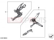 BMW Motorrad BMW 2020 S models S 1000 R (0E51, 0E53) Footpeg system 2 | Footpeg system 2