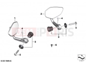 BMW Motorrad BMW 2021 S models S 1000 R (0E54) Mirror handlebar end | Mirror handlebar end
