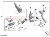 BMW Motorrad BMW 2020 S models S 1000 XR (0E41, 0E43) Footrest system, right | Footrest system, right