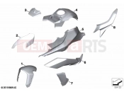 BMW Motorrad BMW 2020 S models S 1000 XR (0E41, 0E43) Painted parts YN2H Icegrey solid | Painted parts YN2H Icegrey solid