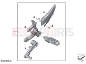 BMW Motorrad BMW 2020 S models S 1000 XR (0E41, 0E43) Footrest system, left 2 | Footrest system, left 2