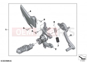 BMW Motorrad BMW 2020 S models S 1000 XR (0E41, 0E43) Footrest system, right 2 | Footrest system, right 2