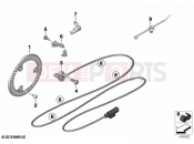 BMW Motorrad BMW 2020 S models S 1000 XR (0E41, 0E43) Speed sensor, front 2 | Speed sensor, front 2
