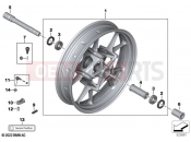 BMW Motorrad BMW 2020 S models S 1000 XR (0E41, 0E43) Cast rim, front | Cast rim, front