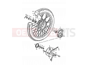 38 - FRONT WHEEL (A100N) - Suzuki A100 M (1991)