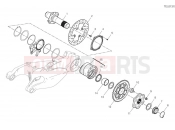 DUCATI 2024 Panigale V2 Rear wheel spindle