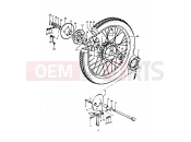 42 - REAR WHEEL - Suzuki A100 N (1992)