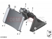 BMW Motorrad BMW 2018 C-Models C 400 X (0C09, 0C19) Radiator | Radiator