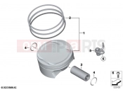 Piston with rings and pin - BMW Motorrad F 900 R (0K11, 0K13) 2024