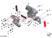 Number plate baseplate, reflectors - BMW Motorrad F 900 R (0K11, 0K13) 2024