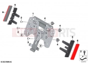 Number plate baseplate, reflectors  2 - BMW Motorrad F 900 R (0K11, 0K13) 2024
