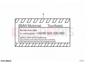 Information label, BMW Mobility Service - BMW Motorrad F 900 R (0K11, 0K13) 2024