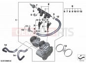 Throttle valve and operation - BMW Motorrad F 800 GS (0K51, 0K53) 2024