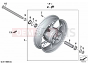 Cast rim, rear - BMW Motorrad F 800 GS (0K51, 0K53) 2024