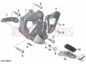 Footrest plate/footrest front left - BMW Motorrad F 800 GS (0K51, 0K53) 2024