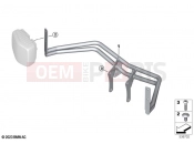 Holder, flashing warning lights, front - BMW Motorrad F 800 GS (0K51, 0K53) 2024