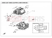 CFMOTO 2025 MOTORCYCLE 450 SR S (CF400-9F [EU5] ) UPPER @^ LOWER CRANKCASE ASSY - E01-1