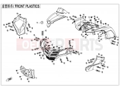 FRONT PLASTICS - F04-1 - CFMOTO CFORCE 400 (CF400AU-LF) 2021