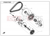 CFMOTO 2021 ATV CFORCE 625 (CF600AU-3S) CLUTCH @^ CVT ASSY. - E05-V2