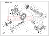 CFMOTO CFORCE 850 (CF800AU-2A) REAR AXLE(WITH AUTOMATIC DIFFERENTIAL LOCK) - F33-A