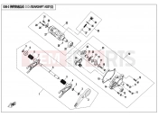 CFMOTO UFORCE 800 (CF800-3) GEARSHIFT ASSY(3) - E06-3