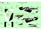 DECAL(LAVA ORANGE) - CFMOTO ZFORCE 1000 (CF1000UTR-2) 2021