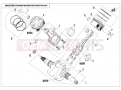 CFMOTO ZFORCE 800 (CF800) CRANKSHAFT @^ CONNECTING ROD @^ PISTON ASSY. - E04-V2