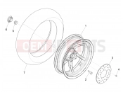 Rear wheel - Piaggio NRG Power DD 2020