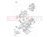 SUZUKI DR200 H (1987) 1 - CYLINDER HEAD