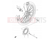 SUZUKI DR200SE K1 (2001) (E03,E28,E33) 42 - FRONT WHEEL