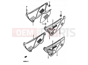 SUZUKI DR250S E (1984) 43 - FRAME COVER (MODEL E)