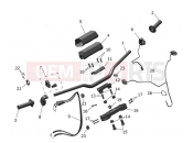 TRIUMPH TF250-X CS6090 > Handlebars, Upper Yoke & Mirrors
