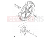 SUZUKI GN250 L (1990) 42A - FRONT WHEEL (GN250EM/ER)