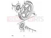SUZUKI GS550 T (1996) 51 - FRONT WHEEL (FOR CAST WHEEL)