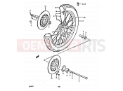 SUZUKI GS550D T (1996) 53 - FRONT WHEEL (FOR SPOKE WHEEL/SINGLE DISK)