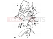 35 - HEADLAMP HOUSING - FRONT FENDER (MODEL E) - Suzuki RG50 E (1984) Gamma