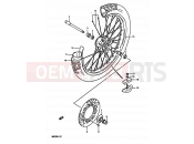 SUZUKI RM250 L (1990) (E02,E04,E24) 25 - FRONT WHEEL (MODEL K/L/M)