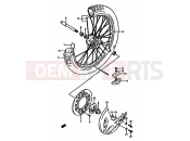 SUZUKI RM250 R (1994) (E02,E04,E24) 24 - FRONT WHEEL