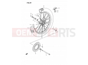 SUZUKI RM80 G (1986) (E01) 24 - FRONT WHEEL (MODEL G/H/K)
