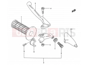 SUZUKI RM80 H (1987) (E03,E28,E33) 29 - LEFT HANDLE GRIP (MODEL G/H/J)