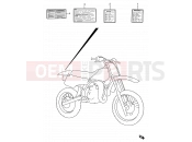 SUZUKI RM80 S (1995) (E03,E28,E33) 43 - LABEL