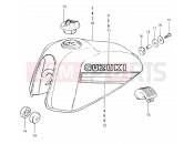 SUZUKI TS125ER T (1996) 55 - FUEL TANK (TS125ERX E08, E09, E10)