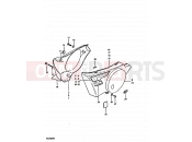 51 - FRAME COVER (TS250ERT E18, E22, E24) - Suzuki TS250ER T (1996)