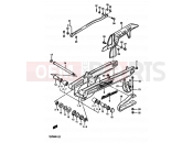 SUZUKI TS250X G (1986) 59 - REAR SWINGING ARM (E15,E16,E17,E18,E22,E24)